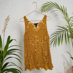 Crochet Tank Top | Mustard